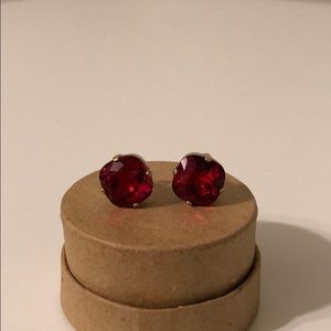 La Vie Parisienne Red Stud Earrings